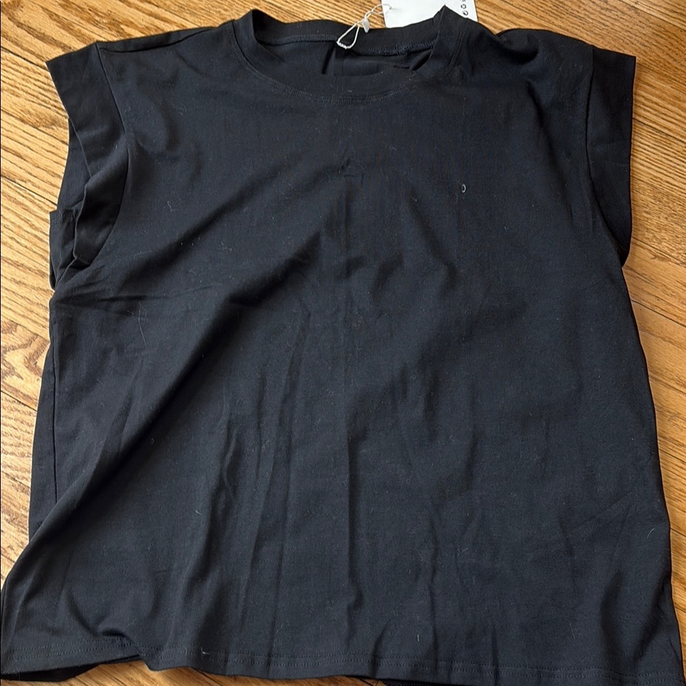 Black Muscle Tee Casual Top